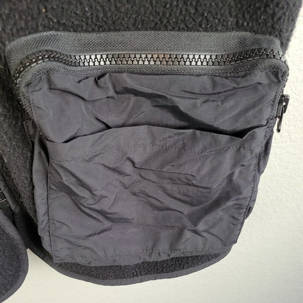 Urban Outfitters Mens Filed Utility Tactical Vest Jacket M Medium Black Fleece - Picture 3 of 5